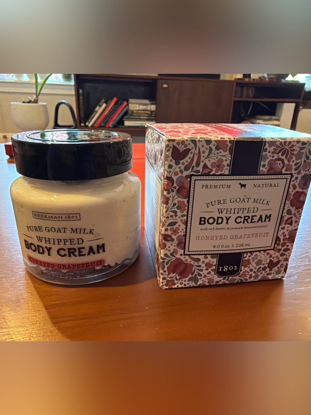 Beekman 1802 Whipped Body Cream Honeyed Grapefruit with Floral Box